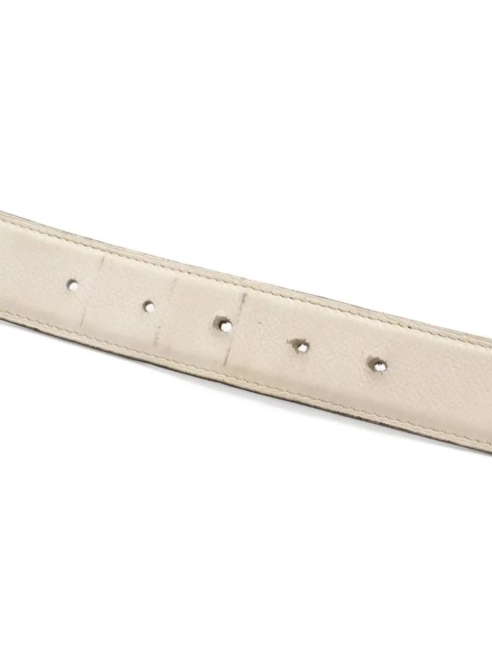 Hermes Belt Buckle Reversible Box Calf Veau Epsom Black White Silver 85